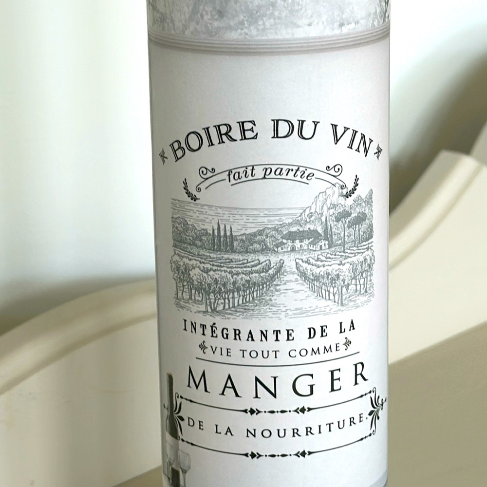 Re Design by Prima Transfer Sticker Boire Du Vin 27.5” x 33.5” Black French Text